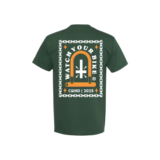 "Watch Your Bike" Tee (Forest Green)
