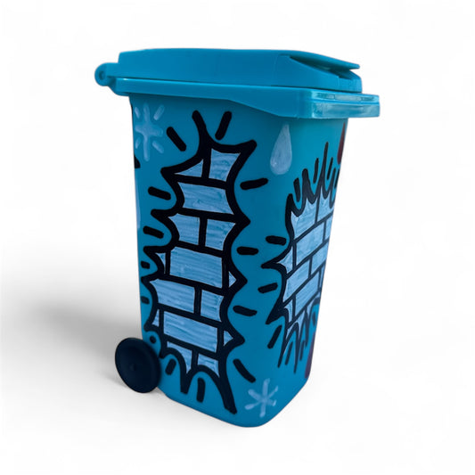 Mini Trash Can (Hand Painted)
